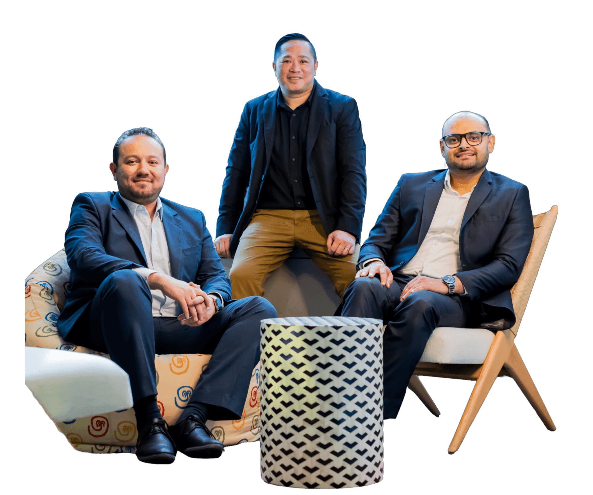 Friends using tablet